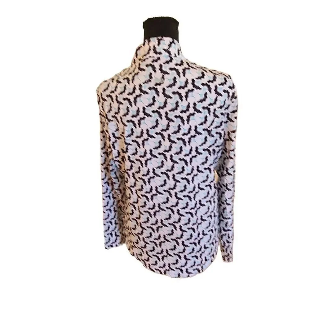 Nivo Womens Long Sleeve Mock Neck Sun Protection Golf Top Large